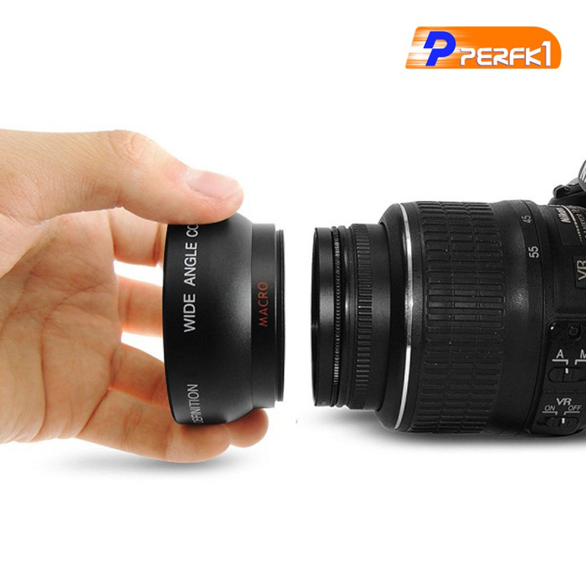 Ống Kính Góc Rộng 52mm 0.45x Cho Máy Ảnh Nikon Canon Sony Dslr Dc Camera 18-55