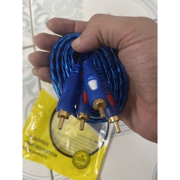 Dây cáp AV bông sen Video/Audio 2 đầu RCA dài 1.5m, 1.8m, 3m, 5m, 10m, kết nối ổn định, tín hiệu âm thanh, hình ảnh sắc