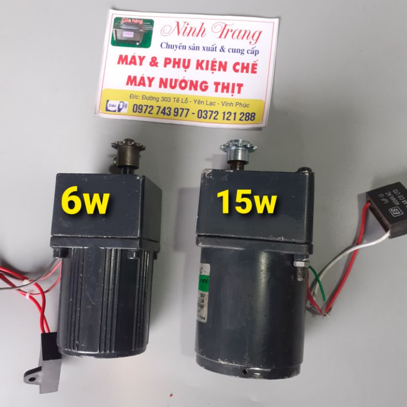 Mô tơ giảm tốc 220v +bộ chế máy nướng quay tự động( mô tơ hàng bãi Nhật)