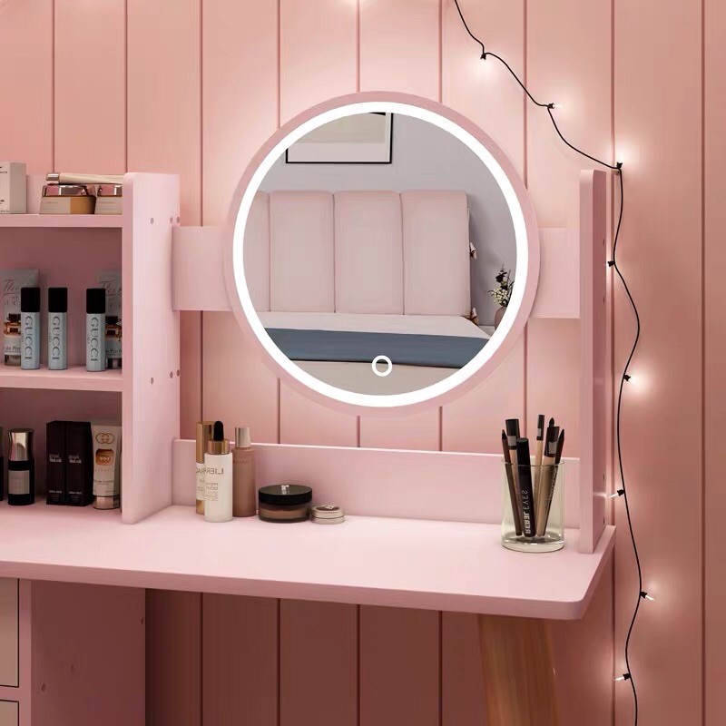 Bàn trang điểm phong cách hiện Đại có đèn led xiêu sáng { tặng kèm ghế } + hàng od | BigBuy360 - bigbuy360.vn
