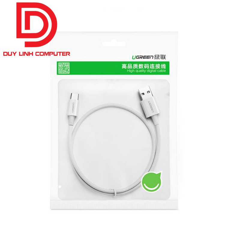 Cáp USB Type C to USB 2.0 hỗ trợ sạc 5A Ugreen 40888 dài 1m chính hãng