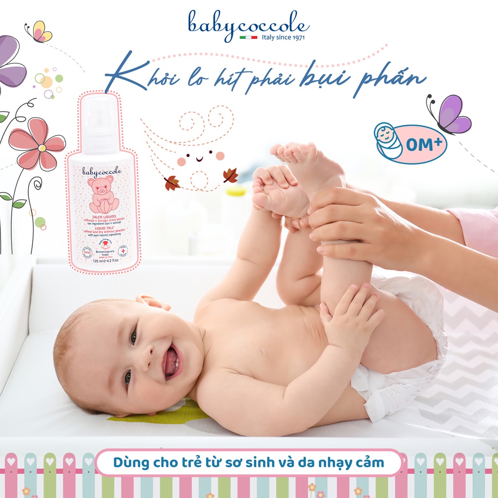 Phấn rôm nước với tinh bột bắp Babycoccole 0M+