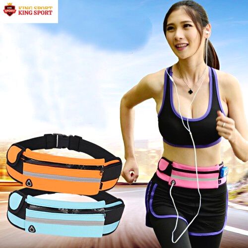 Túi Đeo Bụng Chạy Bộ Phản Quang Có Ngăn Để Điện Thoại Tích Hợp Lỗ Tai Nghe, Túi Đeo Bụng Thể Thao Chống Nước Cao Cấp