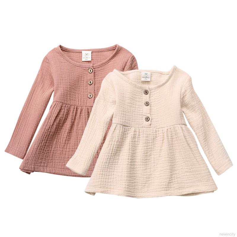 Áo thun dài tay kiểu dáng công chúa cho bé gái ( 0-3 tuổi )