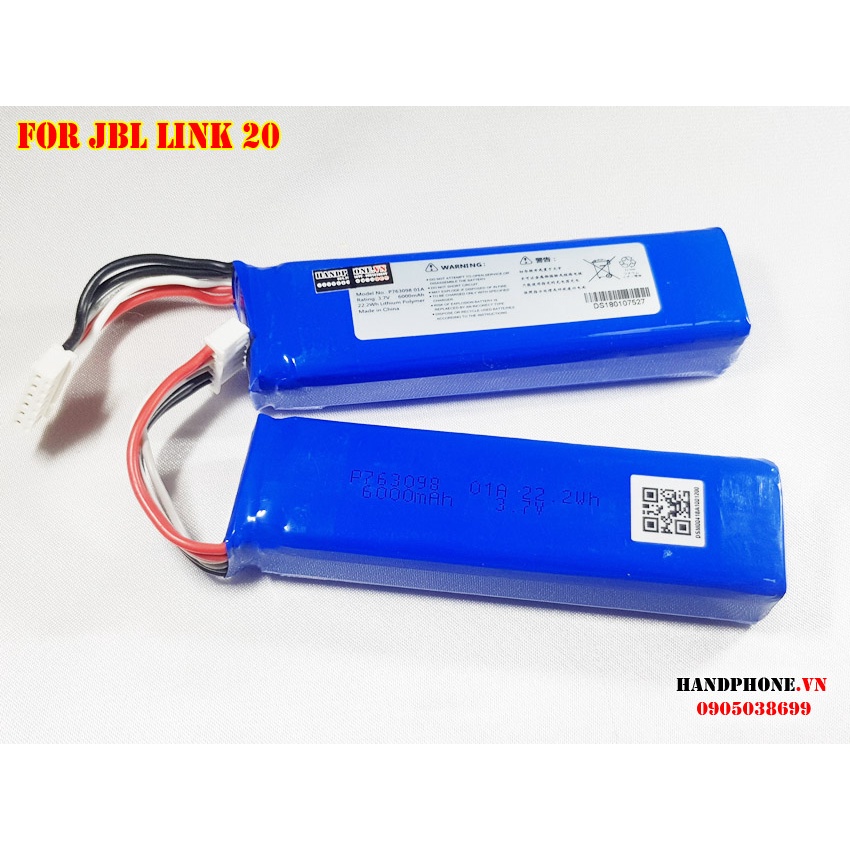 Pin Zin cho Loa Bluetooth JBL Link 20 - Pin nguyên bản P763098 01A 6000mAh Original