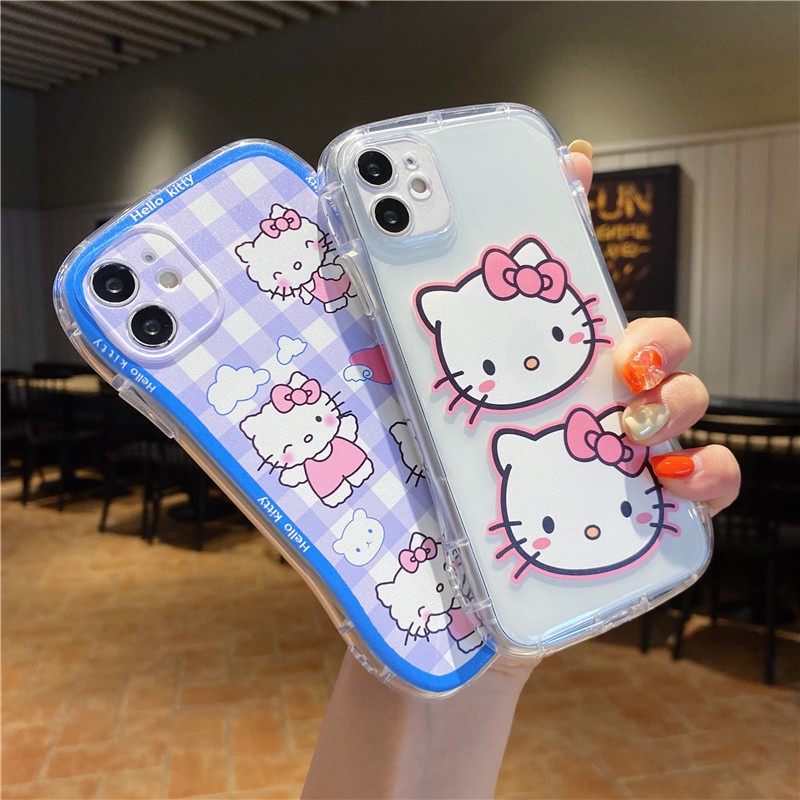 Ốp Điện Thoại Dẻo Họa Tiết Hoạt Hình Hello Kitty Cho iPhone 6 6s 7 8 Plus X XR XS Max 11 12 13 Pro Max SE 2020