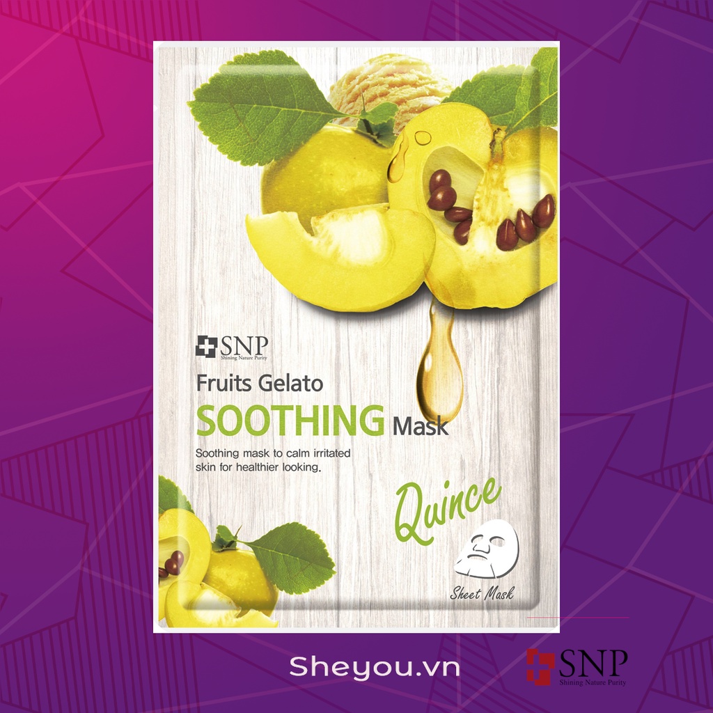 Miếng Mặt Nạ Dưỡng Da Trắng Sáng Trái cây, SNP Fruits Gelato Mask