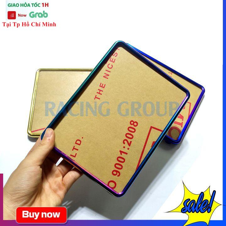 Khung Biển Số Xe Máy, Khung Bảng Số Xe Máy, Full Bộ Bao Gồm Ốp Biển Số Xe Máy Titan 7 Màu Mica Và Pát Gắn