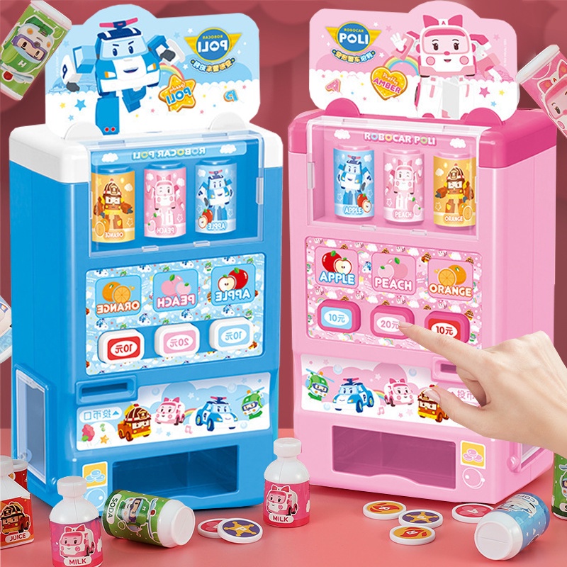 Đồ Chơi Máy Bán Nước Tự Động Trẻ Em BBS. Đồ Chơi Máy Bán Hàng Thông Minh Cho Bé Trai Bé Gái Poli