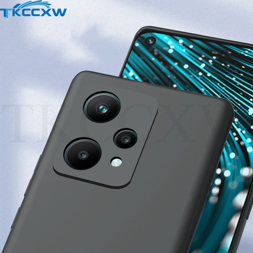 Ốp Điện Thoại Silicon Mềm Nhám Màu Đen Siêu Mỏng Cho Realme 8i 9i Q3S Q3t C35 9 Pro+ GT2 GT Neo 3 2 2T V25 Narzo 50