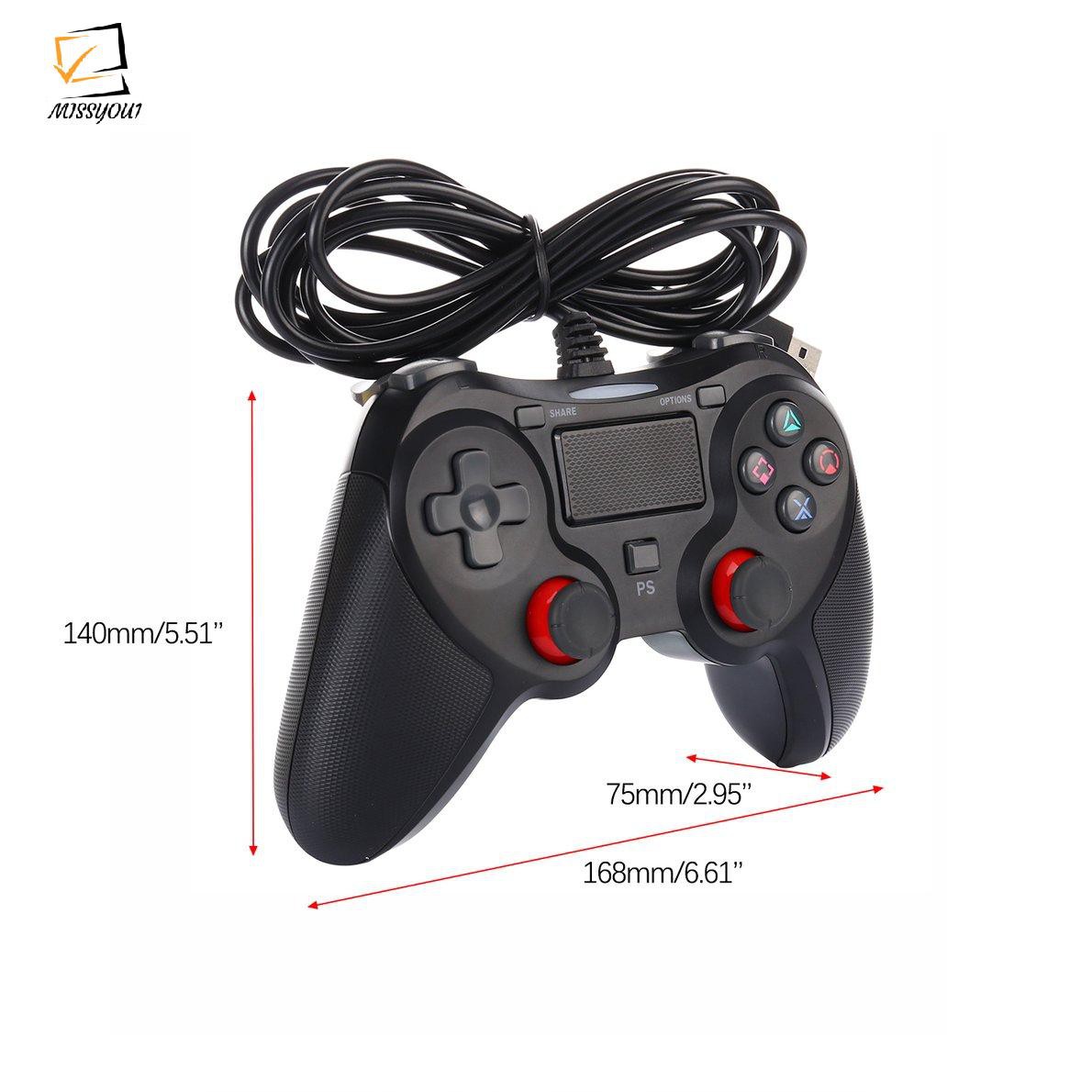 Tay Cầm Chơi Game Có Dây Usb Cho Ps4 / Ps4 Slim / Ps4 Pro / Ps 3