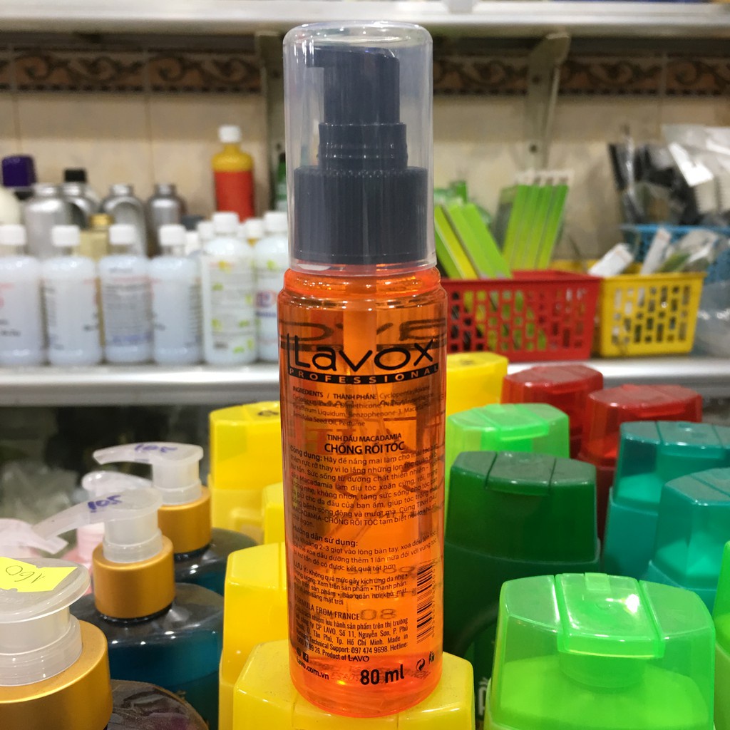Lavox Hair Coating Containing Macadamia Essence Oil 80ml -dầu dưỡng tóc