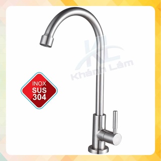 Vòi rửa chén bát lạnh Inox 304 RB7111 dùng cho 2 hộc chậu