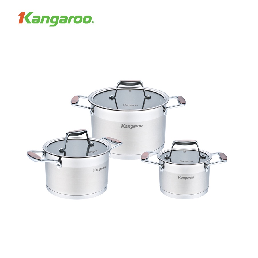 Bộ nồi Inox cao cấp 5 lớp Kangaroo KG3CS2