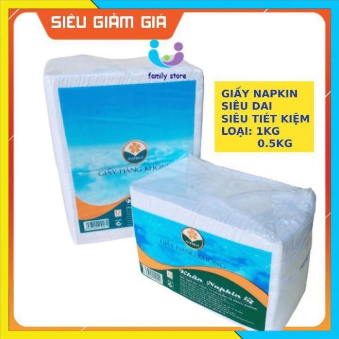 HÀNG ĐẸP  Giấy ăn khô Đa Năng Napkin loại 1 Dùng Siêu Dai Siêu Bền [0,5kg và 1kg]