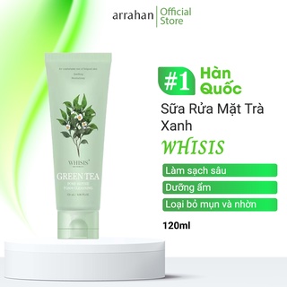 Sữa Rửa Rặt Trà Xanh WHISIS Green Tea Pore Refine Foam Cleansing Giảm Mụn, Làm Sạch Lỗ Chân Lông 120ml - 3W123