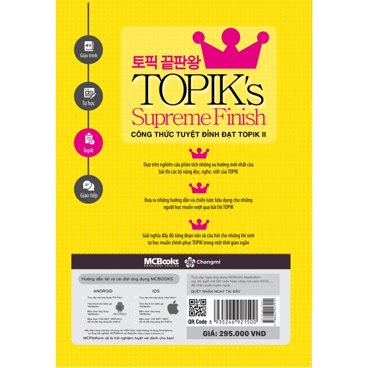 Sách - TOPIK’s Supreme Finish – Công thức tuyệt đỉnh đạt TOPIK II | BigBuy360 - bigbuy360.vn