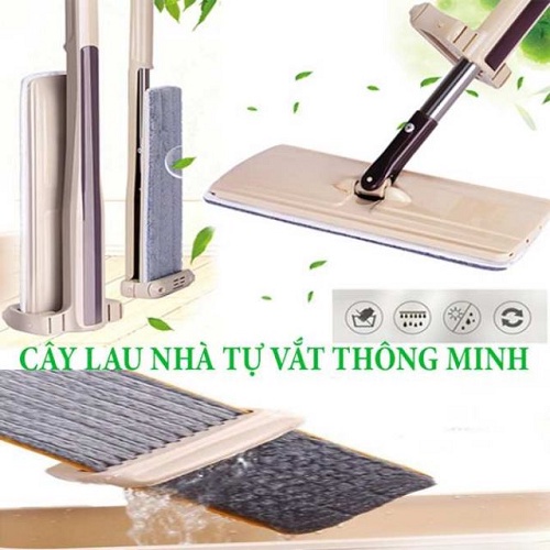 Cây Lau Nhà Thông Minh, Cây Lau Nhà Tự Vắt Xoay 360 Độ SELF-FILTERING Cao Cấp