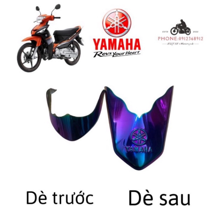 Bịt Mỏ Bịt Đuôi Dè Sirius FI, Bọc Mõm Dè Sirius FI, Ốp Mỏ Dè Sirius FI ( Inox mạ tian xanh) Ảnh thật Sp