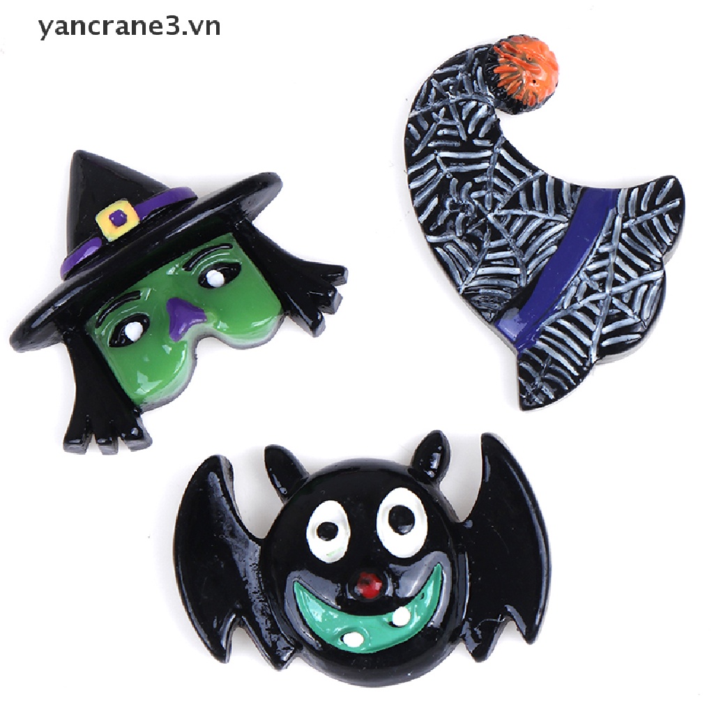 Bộ 10 Quả Bí Ngô Ma Quỷ Bí Ngô Halloween Bằng Nhựa resin DIY yancrane3.vn