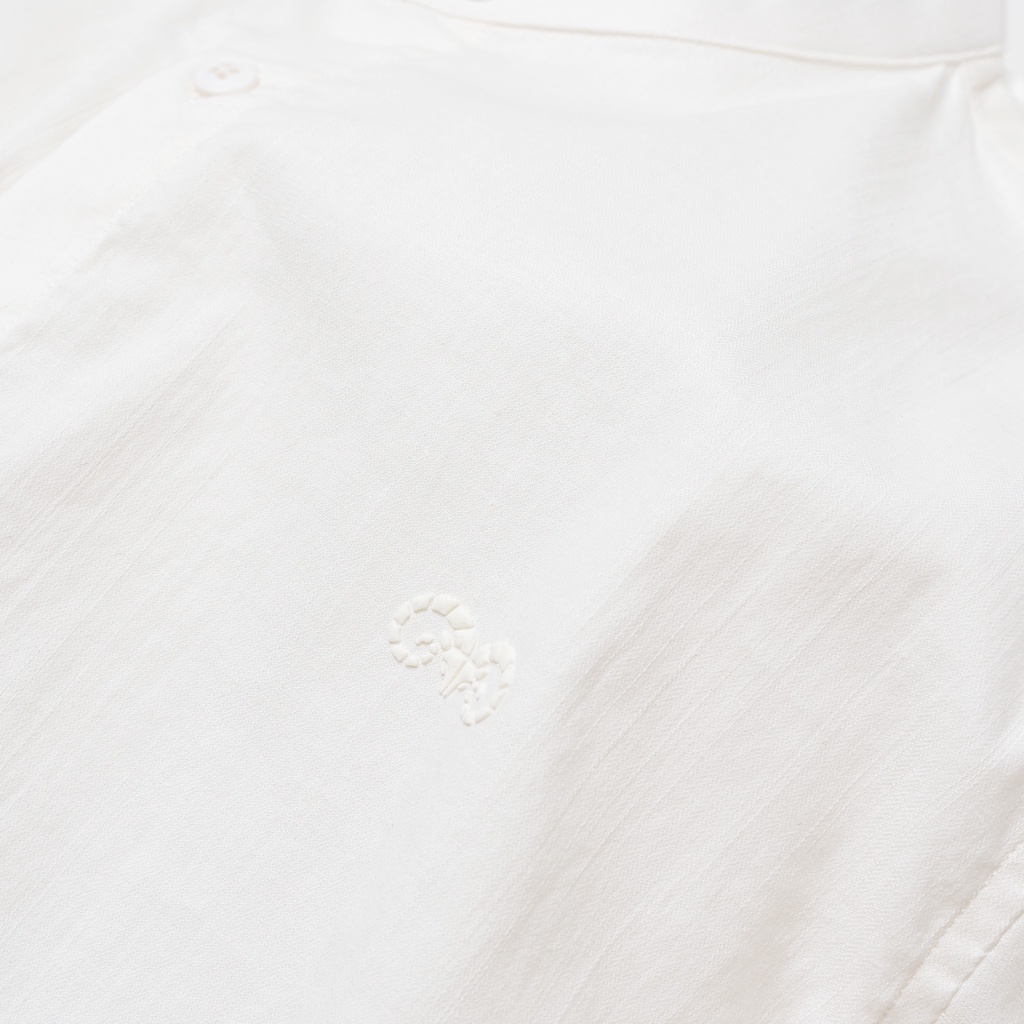 A/G Áo Sơ Mi Nam Cổ Trụ Trắng Logo Bạch Dương Phom Vừa Chất Liệu Cotton Thoáng Mát | BigBuy360 - bigbuy360.vn