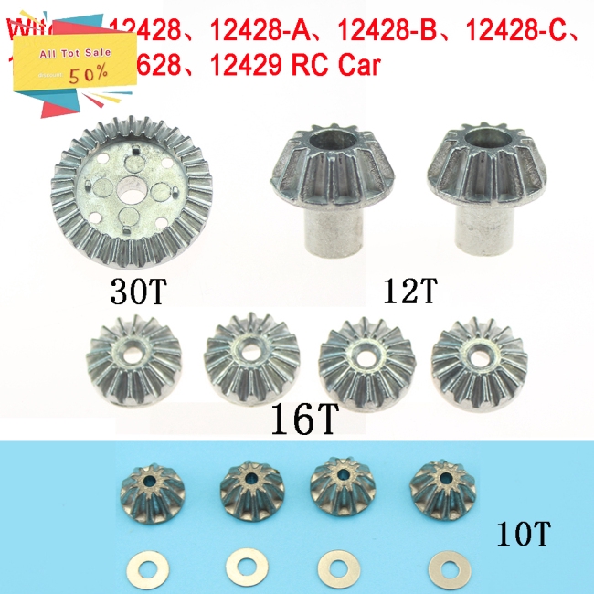 Bộ Bánh Răng Kim Loại Cho Mô Hình Xe Wltoys 12428 12423 1 / 12 Rc 30t / 12t / 16t / 10t Đa Năng