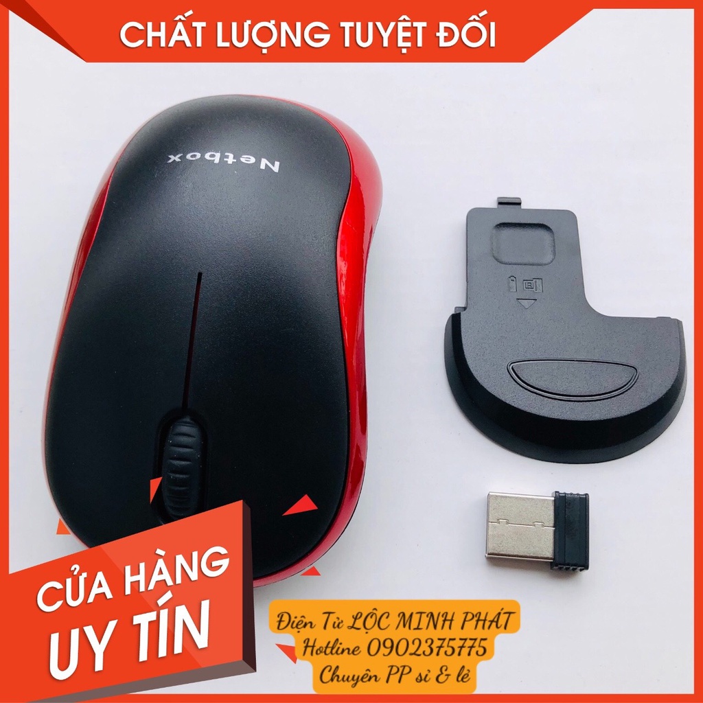 Chuột không dây NETBOX ht79 hàng chuẩn cao cấp có nút tắt bật