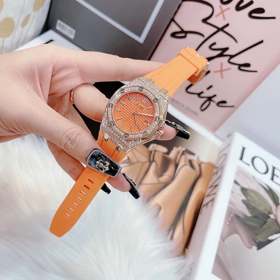Đồng Hồ Nữ XCer Dây Silicone Cam Rose Gold Chính Hãng 36mm