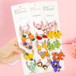 Set 10 dây buộc tóc hoạt hình cho bé