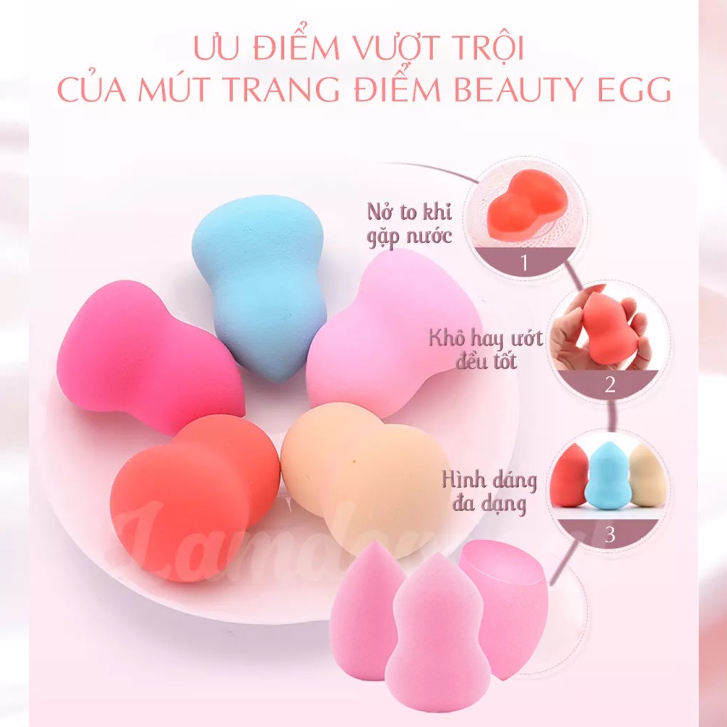 Mút trang điểm tán kem nền Acosmetics chất liệu siêu mềm mịn, dễ vệ sinh, 20g