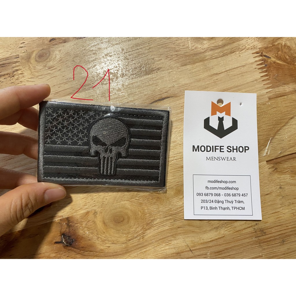 Tem dán Patch velcro vải thêu dán trang trí nón, balo, quần áo - Sticker có mặt bông để dán hoặc may vào - Modife Shop