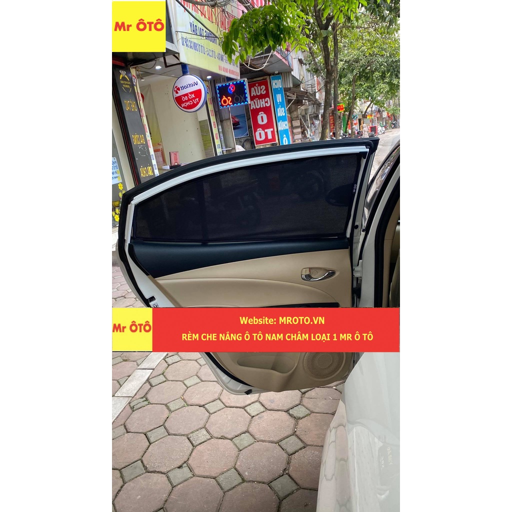 Rèm Che Nắng Xe Toyota Vios Loại 1 Mr.OTO. Bảo Hành 24 tháng. Cam Kết Chuẩn Khít Theo Xe