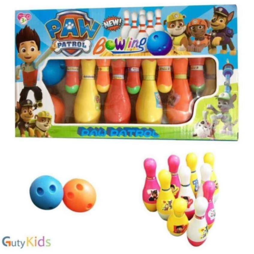 Đồ chơi Bowling Paw Patrol vui nhộn giúp nhận biết màu sắc, rèn luyện tay chân cho bé thỏa sức vui c