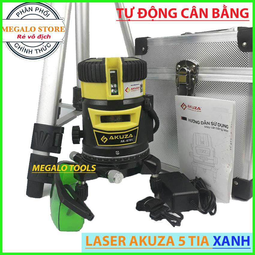 Máy Cân Mực Laser Bắn Cốt AKUZA 5 Tia Xanh