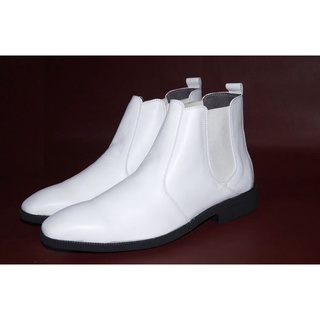 Giày boot chelsea màu trắng da bò thật . Mã số: B226