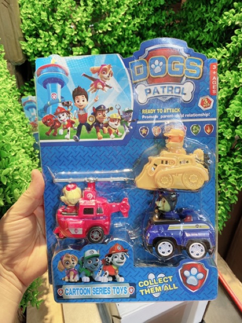 Vỉ biệt đội 3 chú chó cứu hộ PAW PATROL chạy đà cho bé (9903)