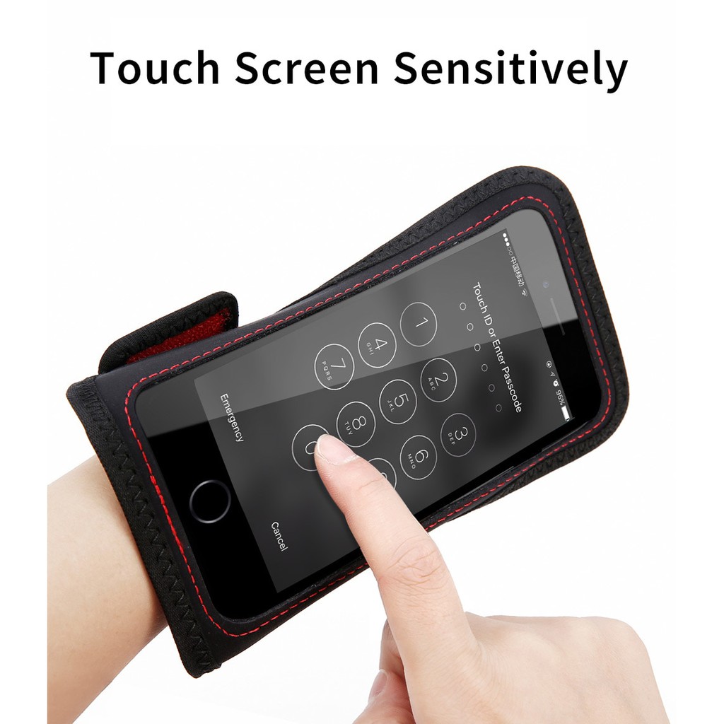 Túi chống nước chính hãng Baseus Flexible Wristband thiết kế bao đeo tay thể thao cao cấp cho điện thoại dưới 6 inch