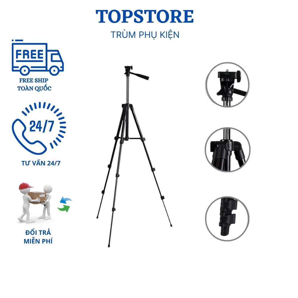 Gậy Chụp Ảnh 3 Chân Tripod 3110 Topstore ,Tripod Điện Thoại , Giá Đỡ , Gậy Chụp Ảnh 3 Chân , Cây Chụp Hình Tự Sướng