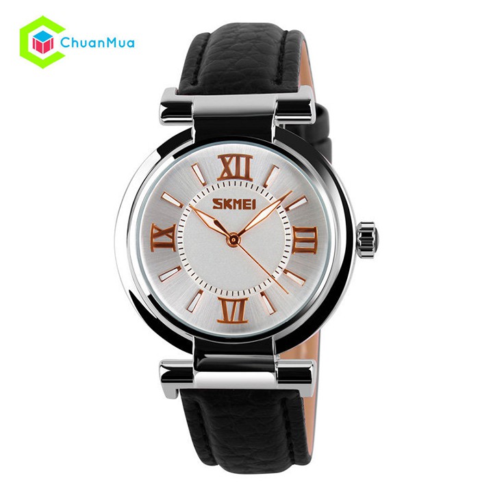 Đồng hồ Nữ Dây Da SKMEI 9075 Chống Nước 3ATM Mặt 35mm - DHA134 SK9075 | BigBuy360 - bigbuy360.vn