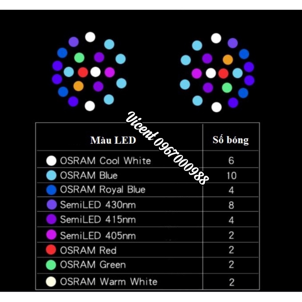 Noopsyche k7 PRO III - Đèn LED chuyên dụng cho bể san hô(V3)
