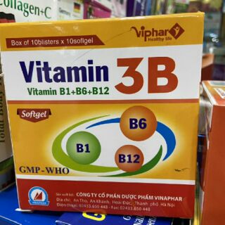 Viên bổ sung Vitamin 3B B1-B6-B12 Viphar (hộp 100 viên)