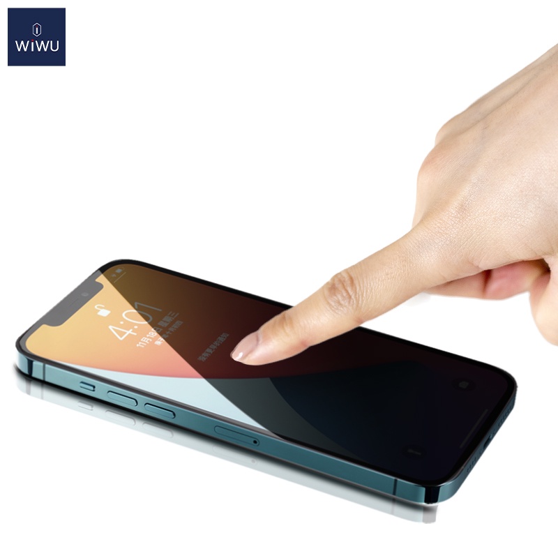 WIWU iPrivace – Kính Chống nhìn trộm bảo vệ màng loa cho Smart iPhone 15 Pro Max , 14 Plus , 11 , 12 , 13 Pro Max