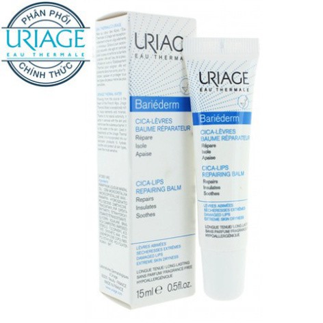 [CHÍNH HÃNG] Uriage Kem Dưỡng Môi Bariederm Cica - Levres Baume Protecteur 15ml