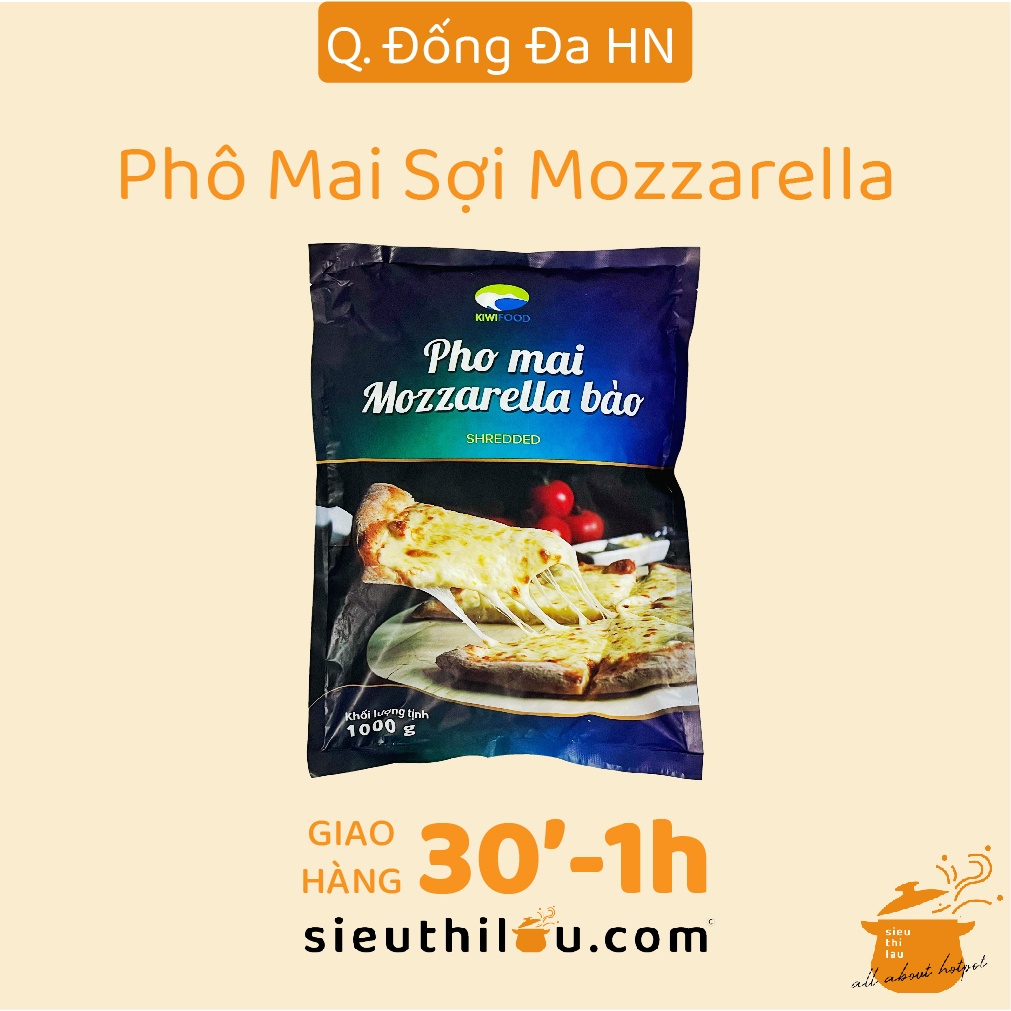 Phô Mai Mozzarella Bào Sợi - Phomai Kéo Sợi - Siêu Thị Lẩu