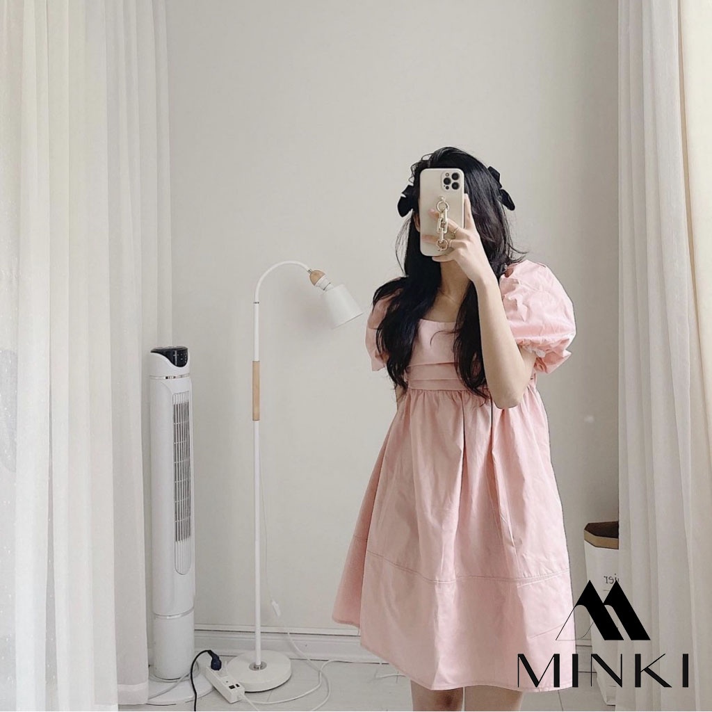 [TTTK] ĐẦM TAY BỒNG NƠ LƯNG SIÊU XINH - CHẤT LIỆU CAO CẤP - MÀU XANH BƠ | BigBuy360 - bigbuy360.vn