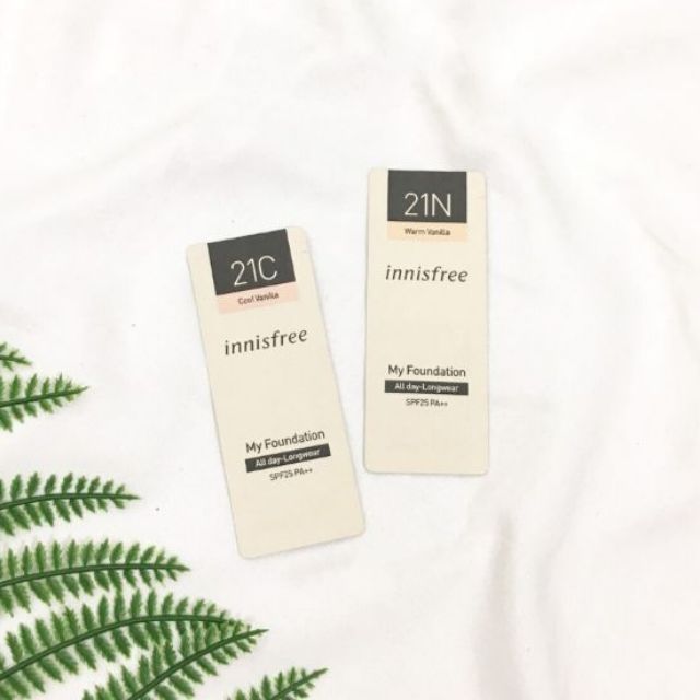 10 Sample Kem Nền Kiềm Dầu Innisfree My Foundation All Day-Longwear 1ml (tone 21C/21N) | BigBuy360 - bigbuy360.vn