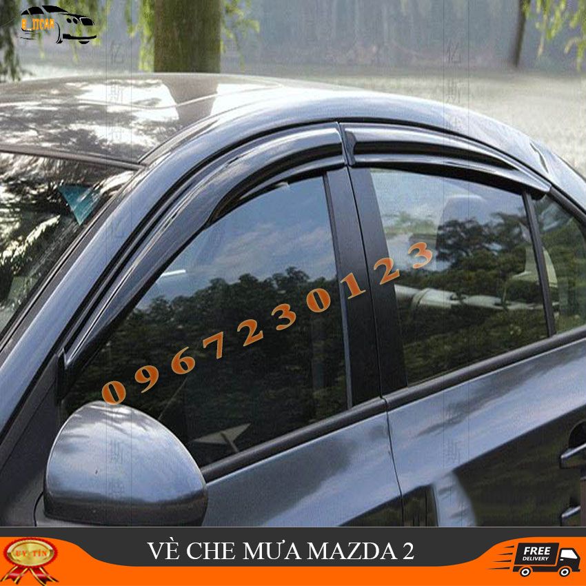 Vè che mưa Mazda 2 sedan 2014-2019 hàng đen đẹp ảnh thật