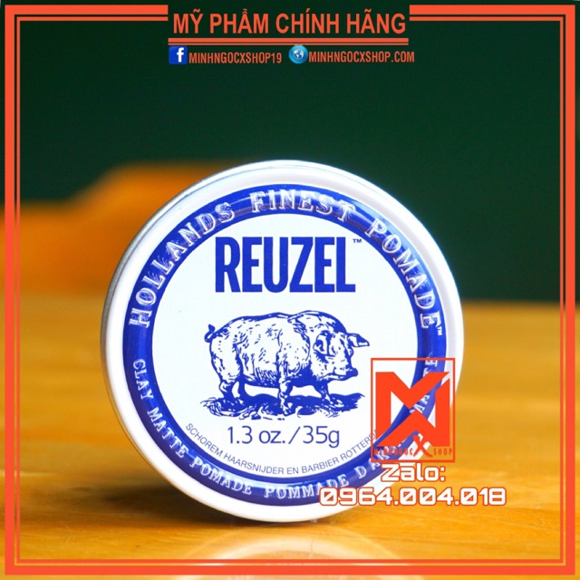 Reuzel Sáp vuốt tóc Reuzel Clay Matte 35g-Pomade Clay Matte 35g /1.3oz chính hãng