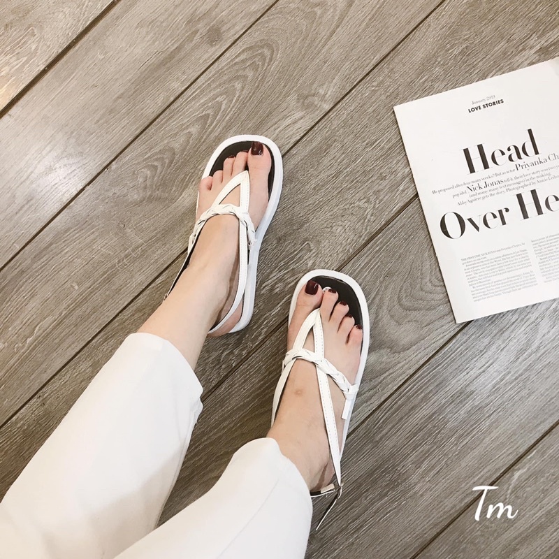 Giày sandal nữ đế bánh mỳ siêu bền đi chơi đi mưa, biển đều được, êm, thoáng chân