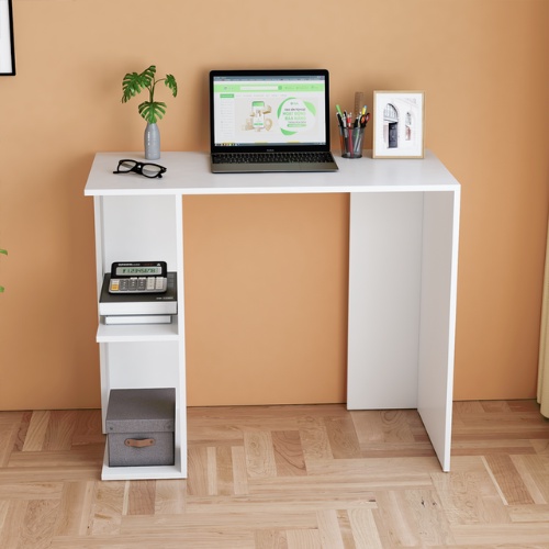 Bàn học kèm kệ sách đa năng hiện đại IGA Full Trắng sang trọng phòng khách/làm việc- GP221.01